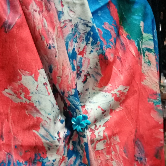 Marbleized Scarf 100% Viscose w/ clip, 27"/70" - Picture 2 of 3